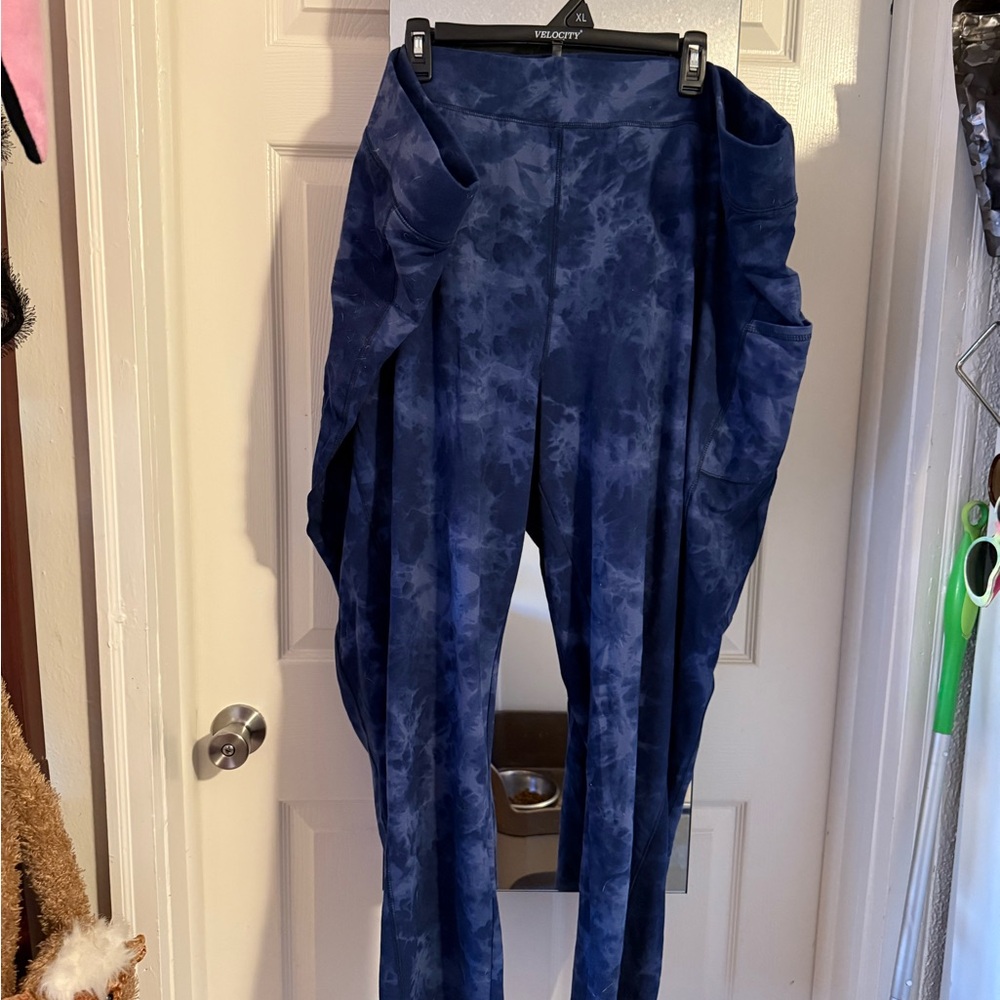 Tie-Dye Blue Women's Leggings